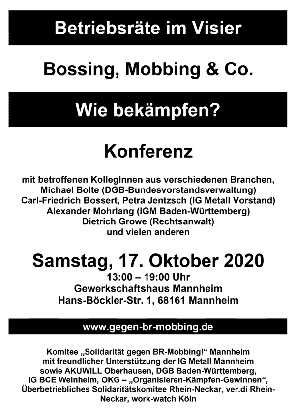 Einladungsflyer 17. 10. 2020